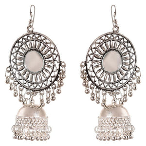 Generic Women's Brass Earrings (Silver, free Size)