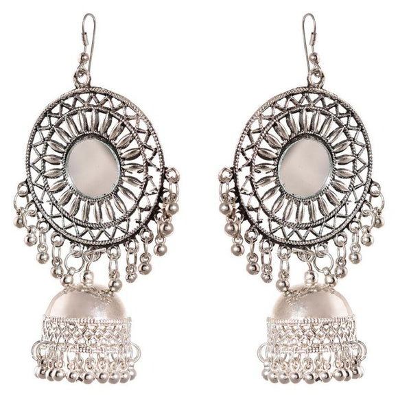 Generic Women's Brass Earrings (Silver, free Size)