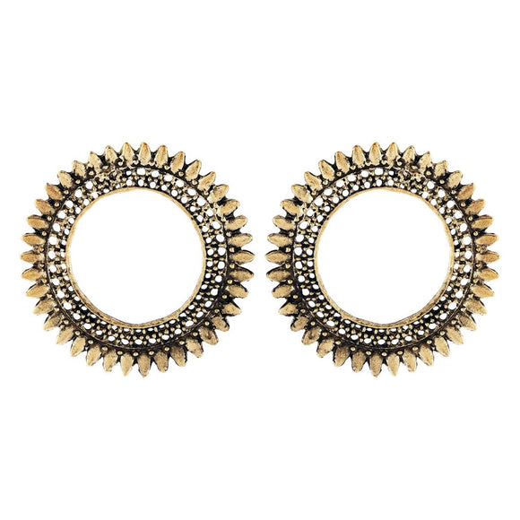 Generic Women's Brass Earrings (Golden, free Size)