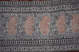 Red and Black Paisely Design Hand Block Printed Naturally Dyed