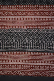 Red and Black Paisely Design Hand Block Printed Naturally Dyed