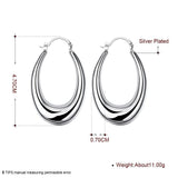 47mm Thick Cut Hoop Earring in 18K White Gold Plated