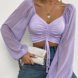 Womens Bell Sleeve Summer Top