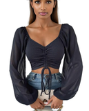 Womens Bell Sleeve Summer Top