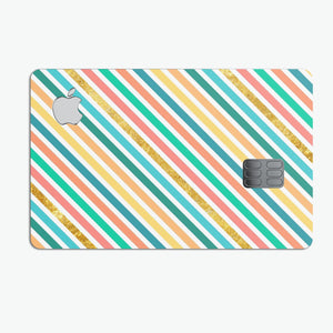 Tropical Summer Gold Striped v1 - Premium Protective Decal Skin-Kit