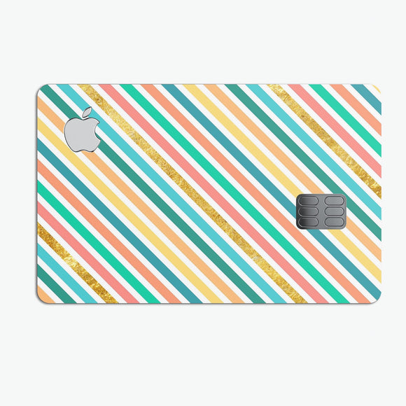 Tropical Summer Gold Striped v1 - Premium Protective Decal Skin-Kit