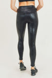 Black Nagini Snake Foil Print Highwaist Leggings