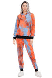 Womens Cotton Tye Dye Lounge Wear Sweat Set