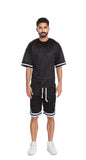 Mesh Jersey Tshirt and Basketball Short Set