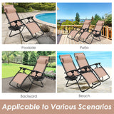 Outdoor Folding Zero Gravity Reclining Lounge Chair