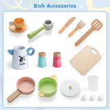 Kids Kitchen Playset with Microwave and Coffee Maker for Ages 3+