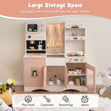 Kids Kitchen Playset with Microwave and Coffee Maker for Ages 3+