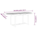 7 Piece Patio Dining Set Solid Wood Eucalyptus