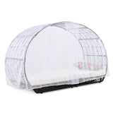 GO 90.55" Outdoor Patio Daybed with Curtain, Sunbed with Cushion and Colorful Pillow, Wicker Lounge Chairs Backrest Adjustable Recliners for Pool Garden Backyard, Beige Cushion, Black Wicker