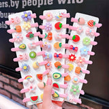 10Pcs Cartoon Baby Hairpins Fruit Unicorn Hair Clips Chidlren Hair Clips Barrette Kids Hair Accessories