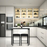 Small Space Kitchen Bar Furniture 3 Pieces Dining Table Set