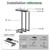 Towel Racks for Bathroom Wall Mounted, 3 Bars Metal Towel Holder with Top Shelf and 3 Hooks, Black Bath Towel Storage for Small Bathroom Organizer Decor or RV Camping