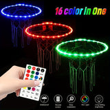 1pc LED Basketball Hoop Light; Remote Control Basketball Hoop LED Light; Change 16 Colors By Yourself; Waterproof; Outdoor Play At Night; Super Bright; Great Gift For Kids