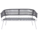 4-Piece Patio Furniture Set, Outdoor Furniture with Acacia Wood Table, Patio Conversation Set with Deep Seating & Thick Cushion for Backyard Porch Balcony