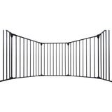 200" Adjustable Safety Gate 8 Panels Play Yard Metal Doorways Fireplace Fence Christmas Tree Fence Gate for House Stairs Gate prohibited area fence