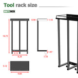 Towel Racks for Bathroom Wall Mounted, 3 Bars Metal Towel Holder with Top Shelf and 3 Hooks, Black Bath Towel Storage for Small Bathroom Organizer Decor or RV Camping