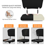 Mesh Task Chair Plush Cushion, Armless Desk Chair Home Office Chair, Adjustable Swivel Rolling Task Chair, Comfortable Mesh Back Computer Work Dressing Chair, Black