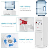 Hot and Cold-Water Cooler Dispenser with Child Safety Lock