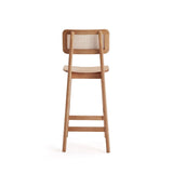 Manhattan Comfort Versailles Counter Stool in Nature Cane