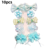 Chiffon Bow Ribbon Girls Hairpins Cute Colorful Bows Flowers Children Hair Clips Fashion Hair Accessories