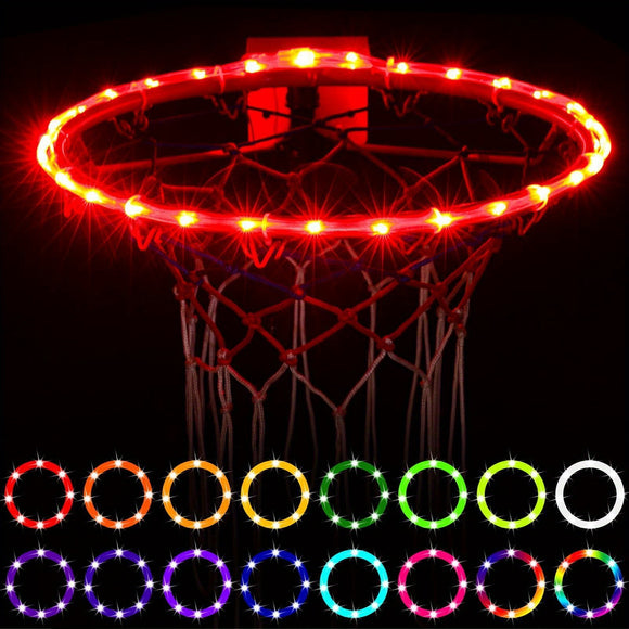 1pc LED Basketball Hoop Light; Remote Control Basketball Hoop LED Light; Change 16 Colors By Yourself; Waterproof; Outdoor Play At Night; Super Bright; Great Gift For Kids