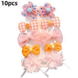 Chiffon Bow Ribbon Girls Hairpins Cute Colorful Bows Flowers Children Hair Clips Fashion Hair Accessories