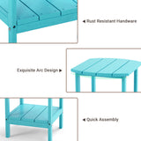 Outdoor Side Table for Adirondack Chairs;  All-Weather Resistant Humidity-Proof Waterproof Stain-Proof Accent Tables