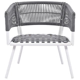 4-Piece Patio Furniture Set, Outdoor Furniture with Acacia Wood Table, Patio Conversation Set with Deep Seating & Thick Cushion for Backyard Porch Balcony