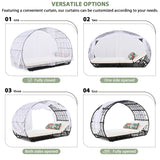 GO 90.55" Outdoor Patio Daybed with Curtain, Sunbed with Cushion and Colorful Pillow, Wicker Lounge Chairs Backrest Adjustable Recliners for Pool Garden Backyard, Beige Cushion, Black Wicker