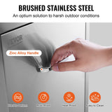 VEVOR Pull Out Trash Drawer 13.6Wx26Hx19.3D Inch Lower Sliding Rails Stainless Steel Roll Out Trash Bin Pull Out Tray Outdoor Kitchen Trash Drawer with Handle for BBQ Island Grill Station