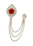 Red Rose Flower Brooch For Men's - Women's - Girl's Coat - Kurta -