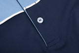 Color Block T-Shirts Mens Short Sleeve Polo Shirts Fashion Casual Golf