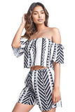 Women's Aztek Off Shoulder 2 Piece Set