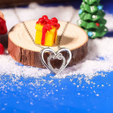 Heart Shape Inlaid Zircon 925 Sterling Silver Necklace