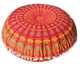 Indian Mandala Pillows Round Bohemian Cushion Cover