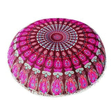 Indian Mandala Pillows Round Bohemian Cushion Cover