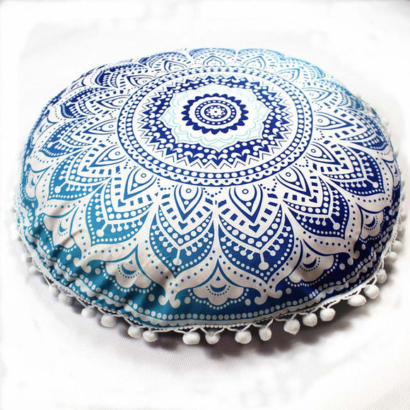 Indian Mandala Pillows Round Bohemian Cushion Cover
