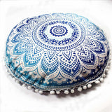 Indian Mandala Pillows Round Bohemian Cushion Cover
