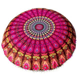 Indian Mandala Pillows Round Bohemian Cushion Cover
