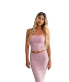 Off Shoulder Tube Tops and Long Dress Set Party Club