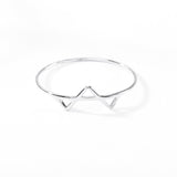 Stainless Steel Modern Triangles Ring Gold Silver