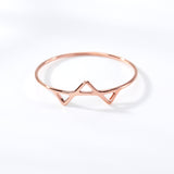 Stainless Steel Modern Triangles Ring Gold Silver