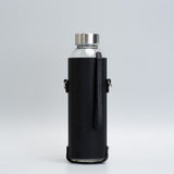 Glass water bottle with strap