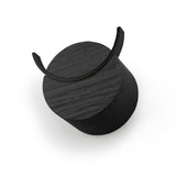 Wall hook DEER | Black painted oak wood, black painted steel