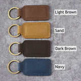 Dad EST Leather Keychain